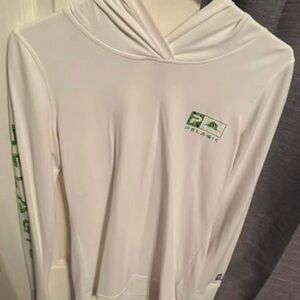 Pelagic White Long Sleeve with Green Accents